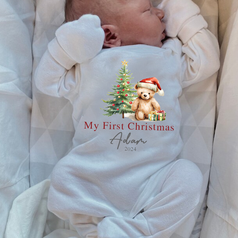 Personalized Baby My First Christmas Outfit| BBCloth1211