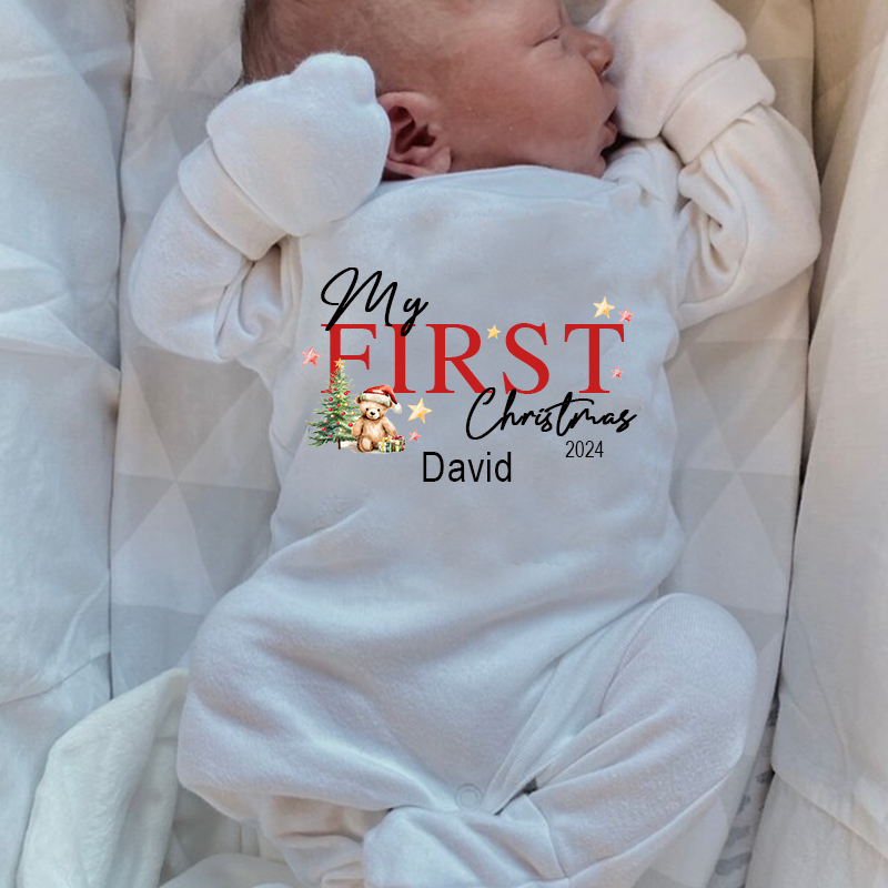 Personalized Baby My First Christmas Outfit| BBCloth1212