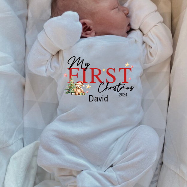 Personalized Baby My First Christmas Outfit| BBCloth1212