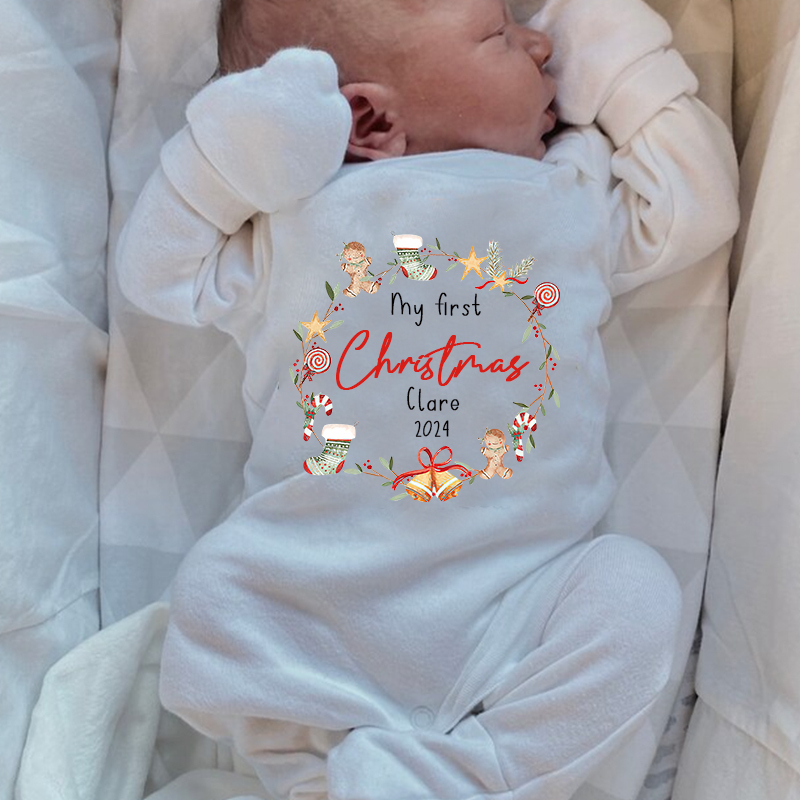 Personalized Baby My First Christmas Outfit| BBCloth1210