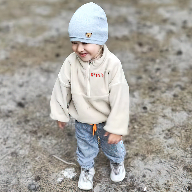 Personalized Kids Embroidered Fleece Hoodies Sports Suit| Cloth202