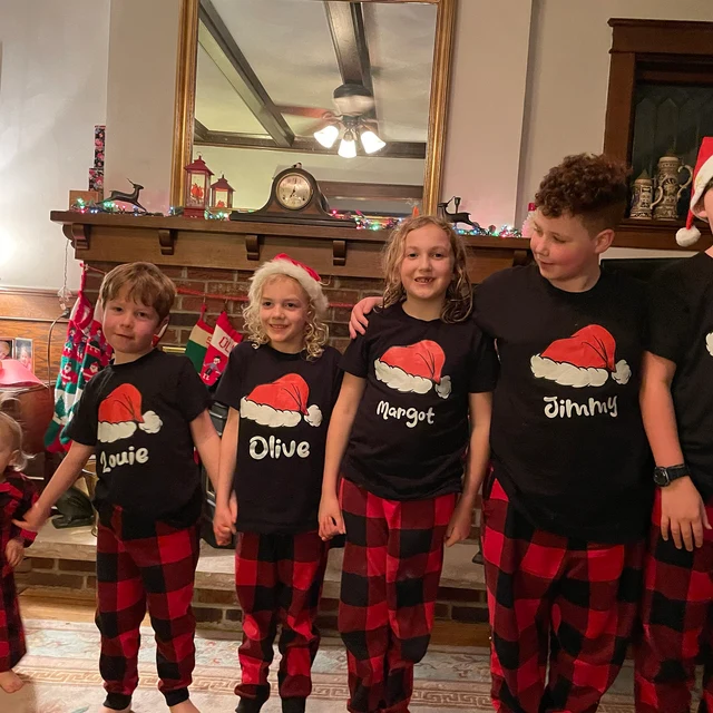 Personalised Family Christmas Name T-Shirt| Match0407