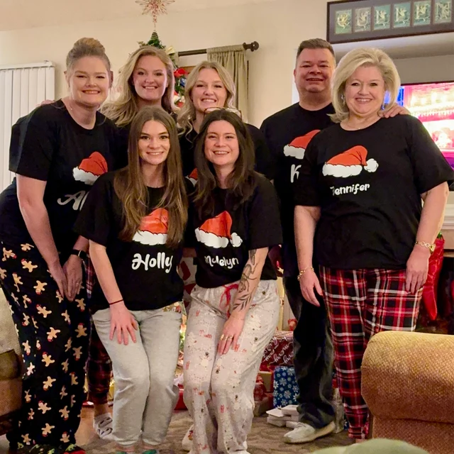 Personalised Family Christmas Name T-Shirt| Match0407