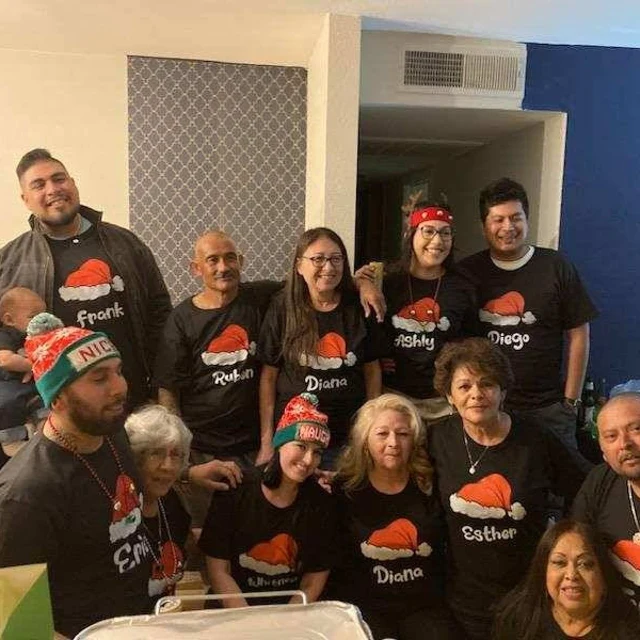 Personalised Family Christmas Name T-Shirt| Match0407