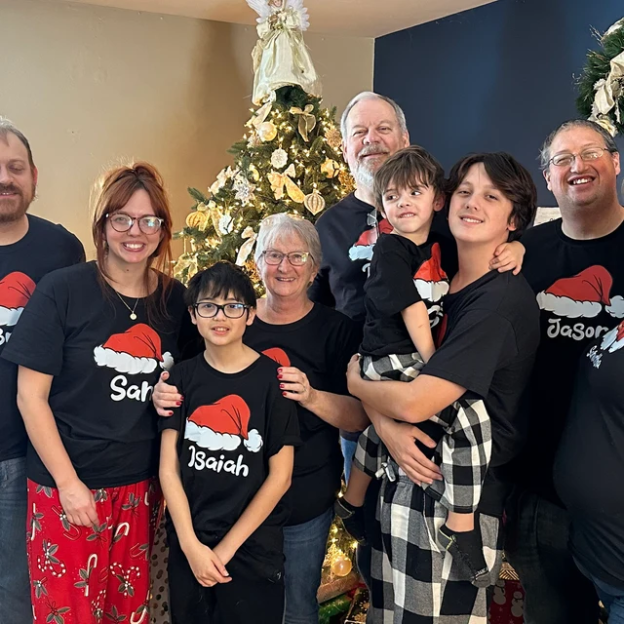 Personalised Family Christmas Name T-Shirt| Match0407