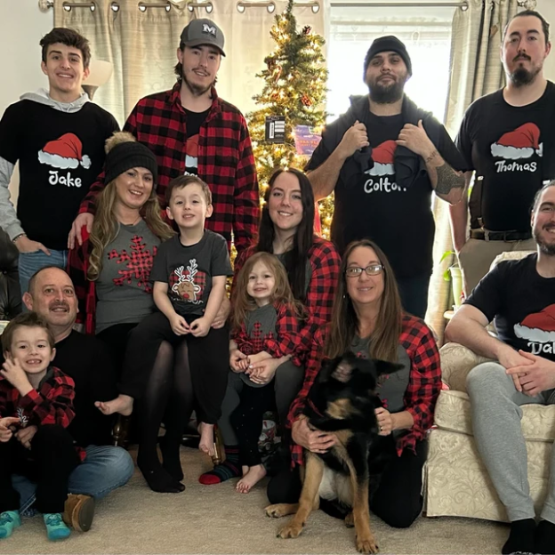 Personalised Family Christmas Name T-Shirt| Match0407