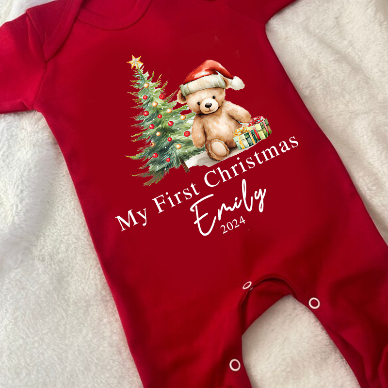 Personalized Baby My First Christmas Outfit| BBCloth1211