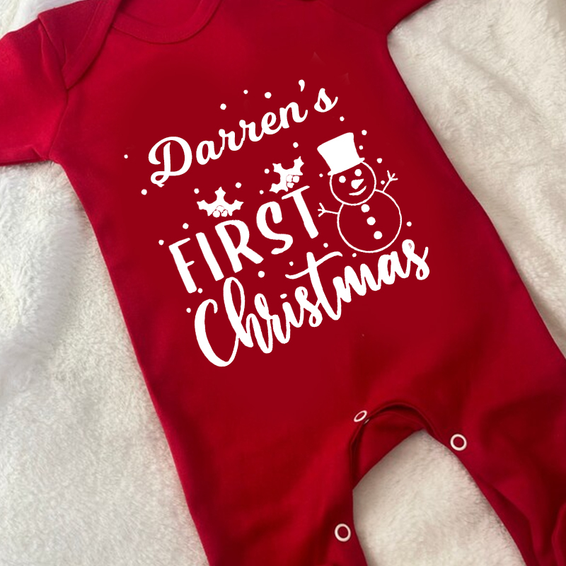 Personalized Baby My First Christmas Outfit| BBCloth1213