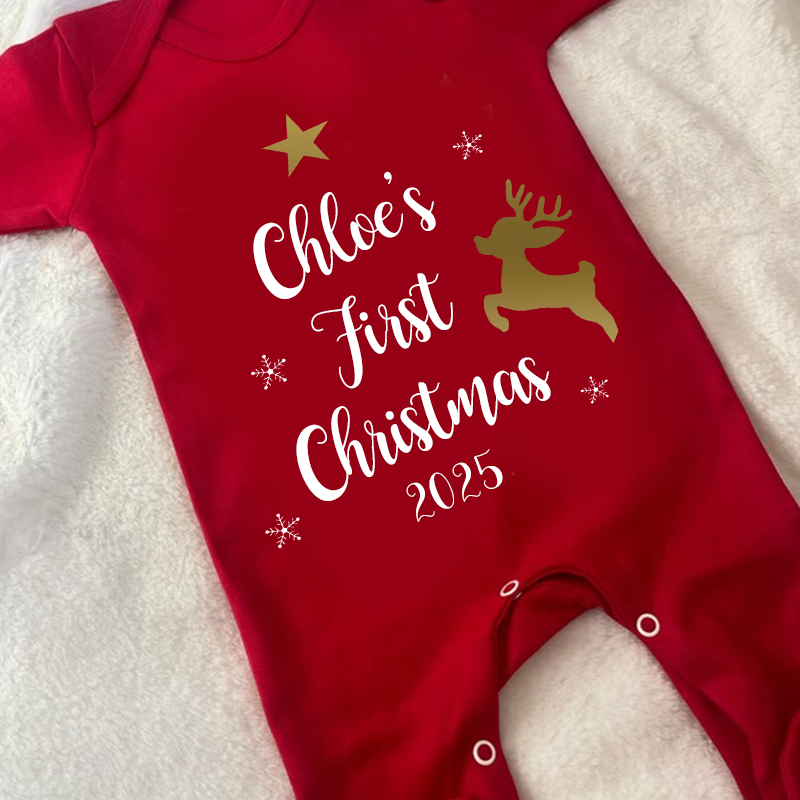 Personalized Baby My First Christmas Outfit| BBcloth1223