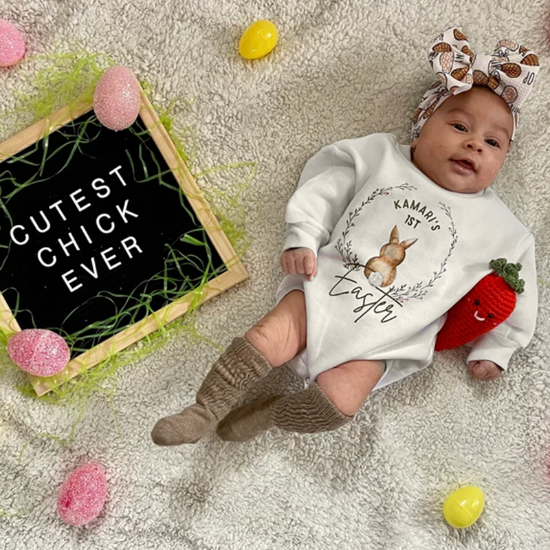 Personalized Baby's First Easter Romper| BBCloth79