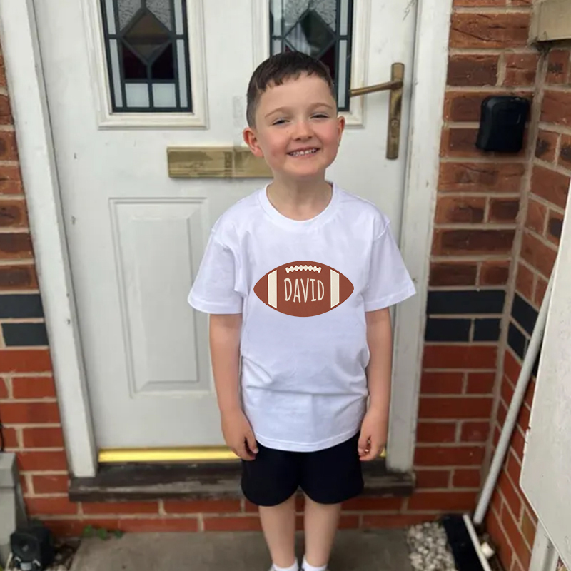 Personalized Boy Football Name T-Shirt| Cloth1426