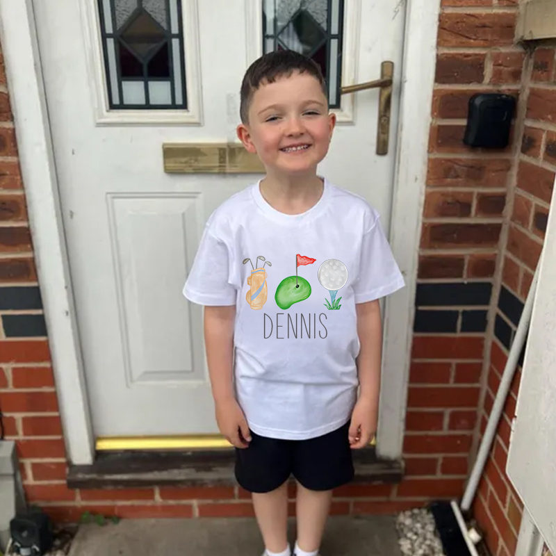 Personalized Kid Future Golfer Name T-Shirt| Cloth1433