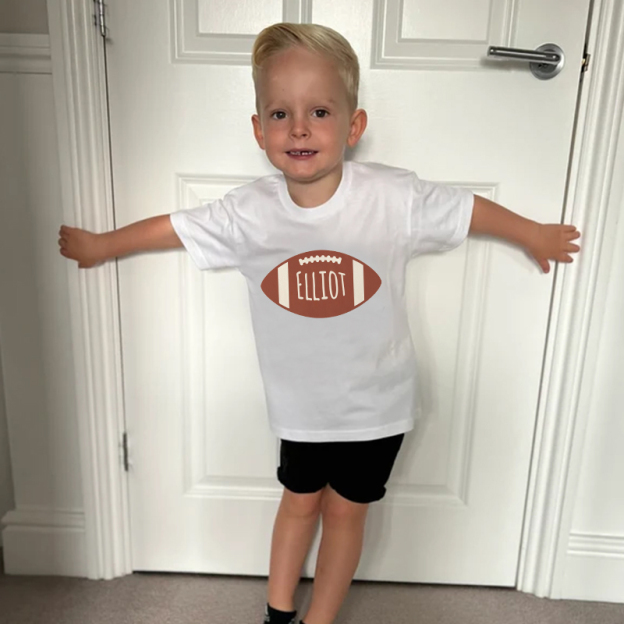 Personalized Boy Football Name T-Shirt| Cloth1426