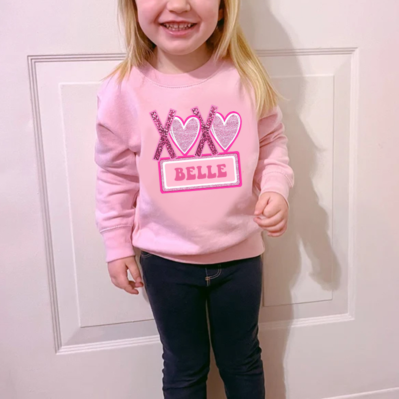 Personalized Girl Valentine's Day Sweatshirt| Cloth21301