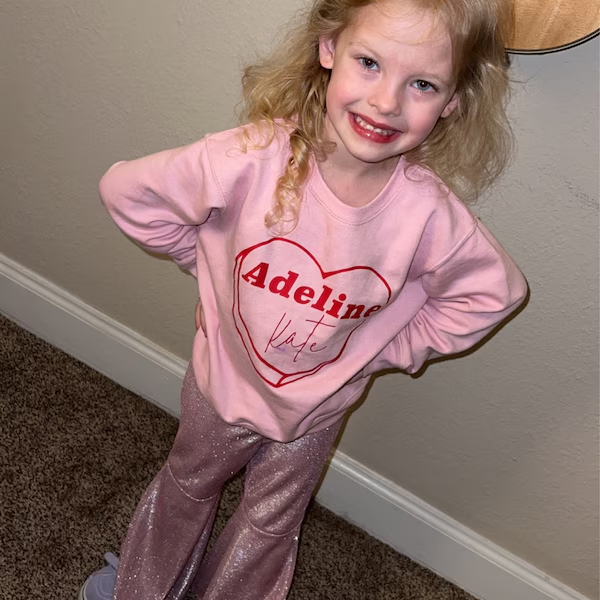 Personalized Girl Valentine's Day Sweatshirt| Cloth214