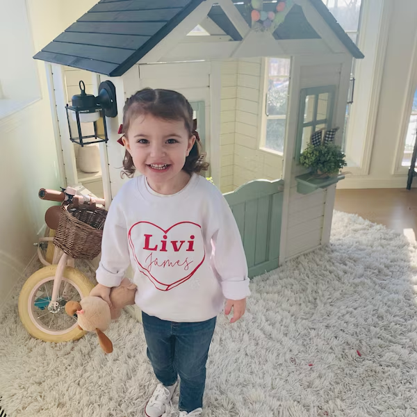 Personalized Girl Valentine's Day Sweatshirt| Cloth214
