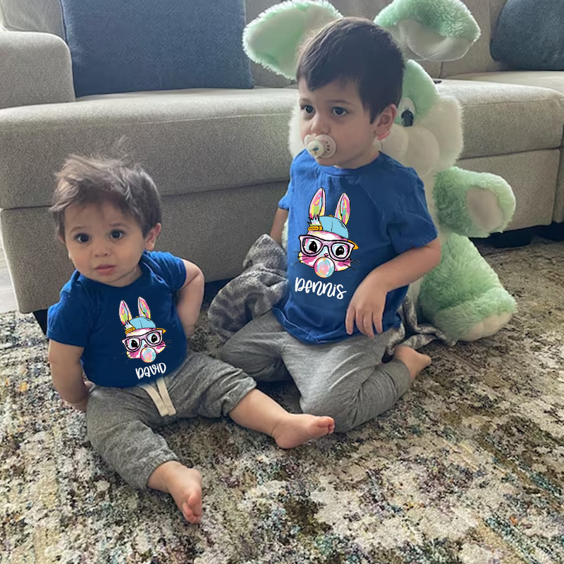 Personalized Kid Bunny Summer T-Shirt| Cloth1430