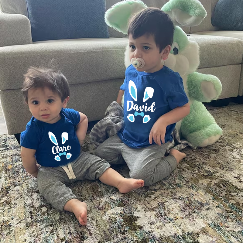 Personalized Kids Bunny Summer T-Shirt| Cloth1412