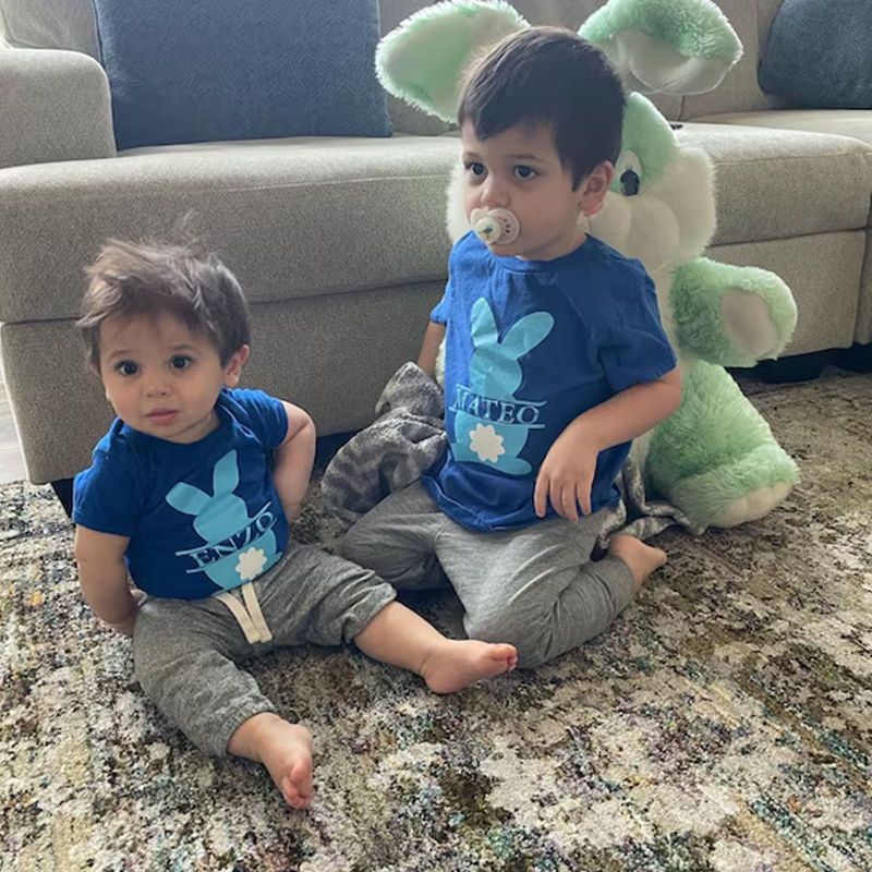 Personalized Kids Bunny Summer T-Shirt| Cloth1410