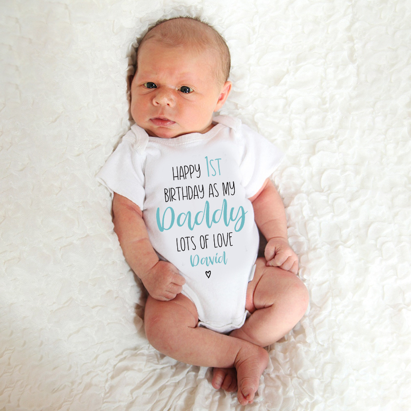 Personalized 1st Birthday as My Daddy Cozy Onesie| BBcloth2208