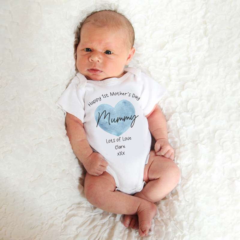 Personalized Baby First Mother's Day Cozy Onesie| BBcloth2209