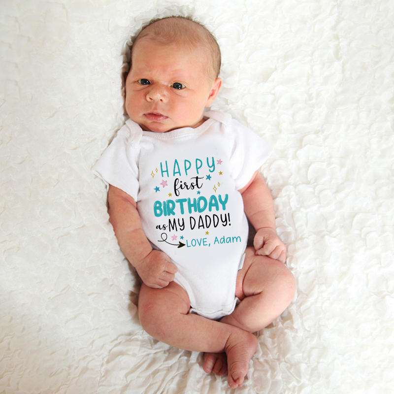 Personalized First Birthday as My Daddy Cozy Onesie| BBcloth2205