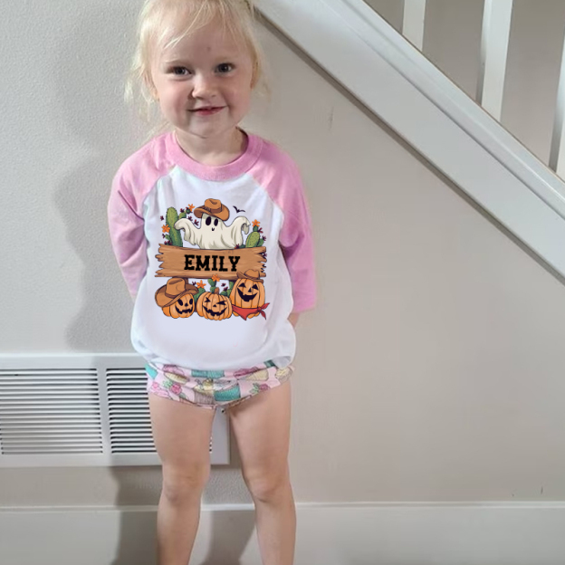 Personalized Kids Halloween Long Sleeves Shirt| Cloth12457