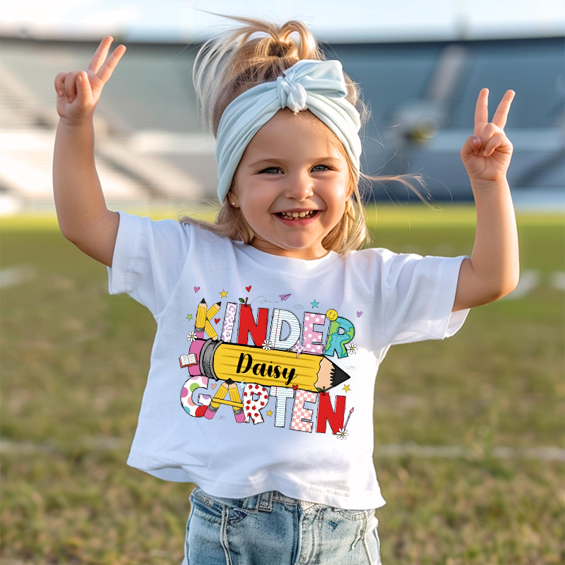 Personalized Girls Back To School Name T-Shirt| Cloth1488