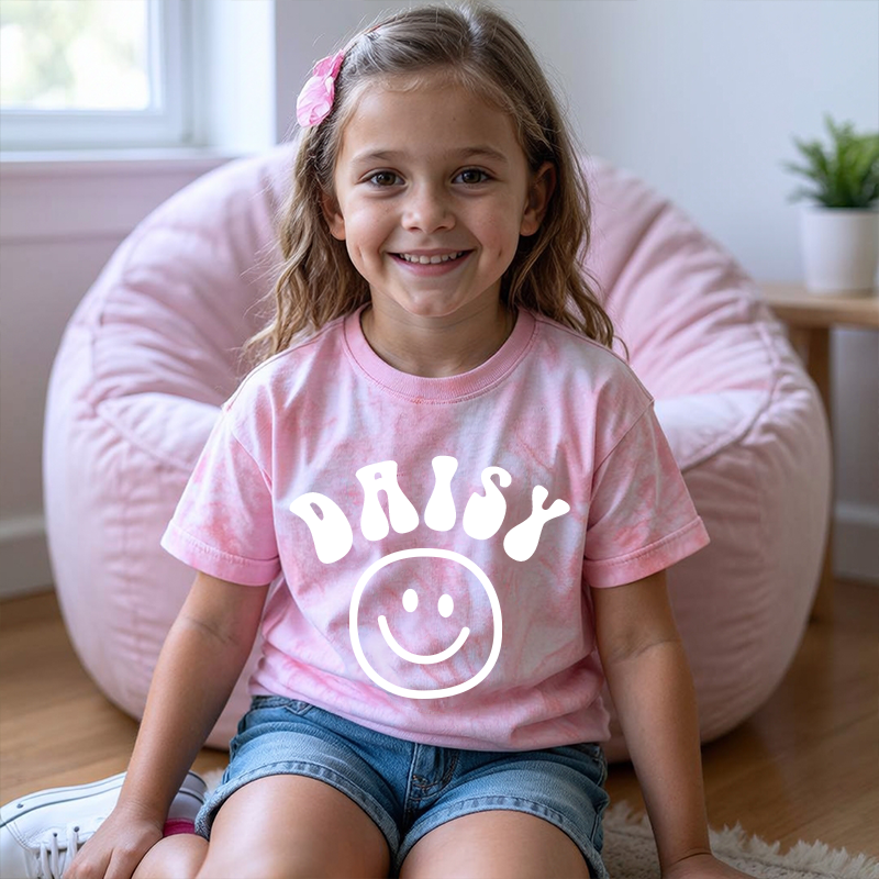 Personalized Kid Tie Dye Short Sleeve Tee| Cloth28402
