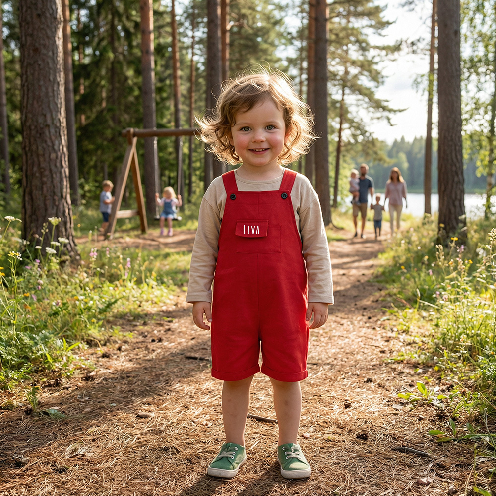 Personalized Kids Multicolor Cozy Overalls| Pants30