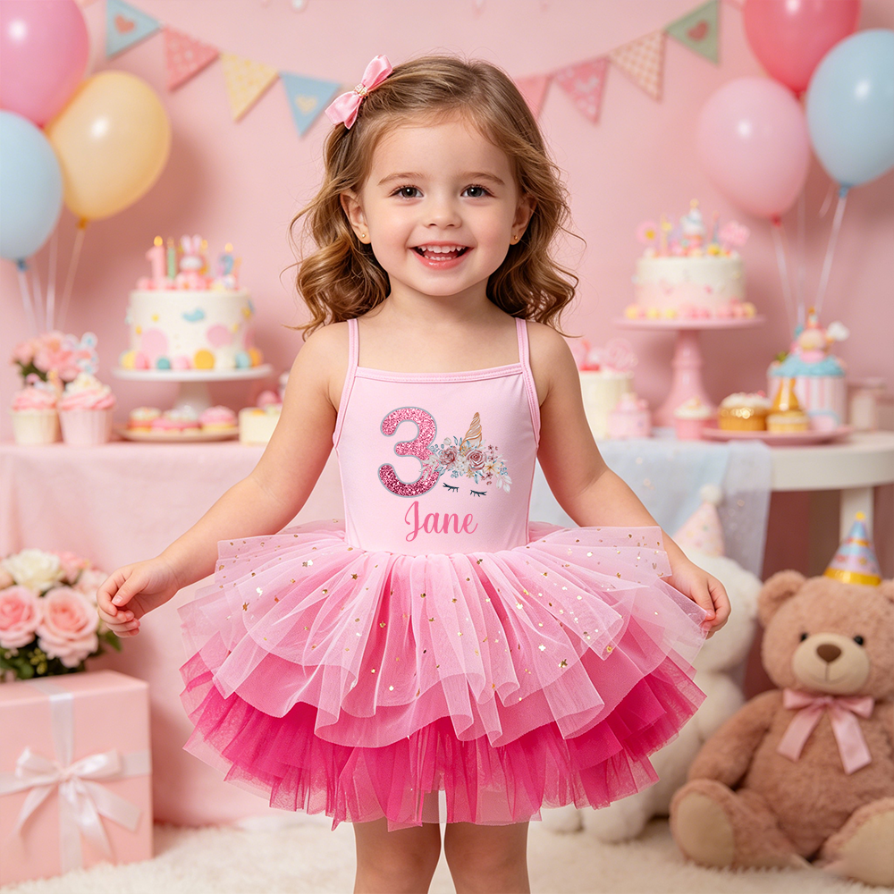 Personalized Girl Birthday Unicorn Tutu Dress| Dress97