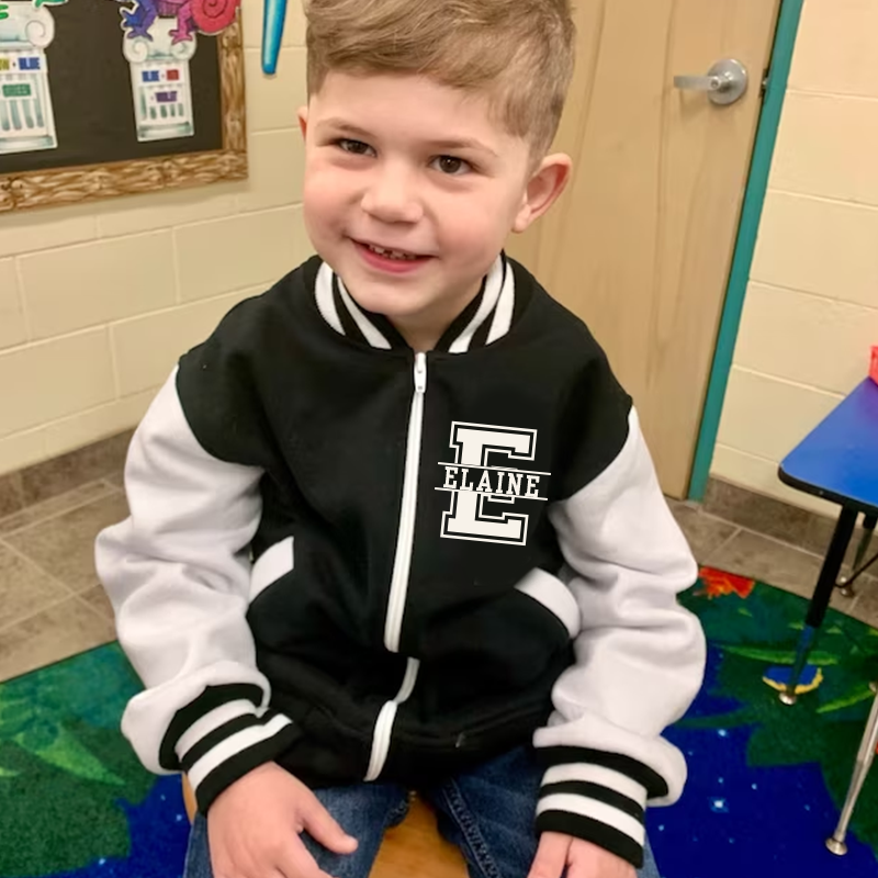 Personalized Kids Sports Initial Name Jacket| Cloth185