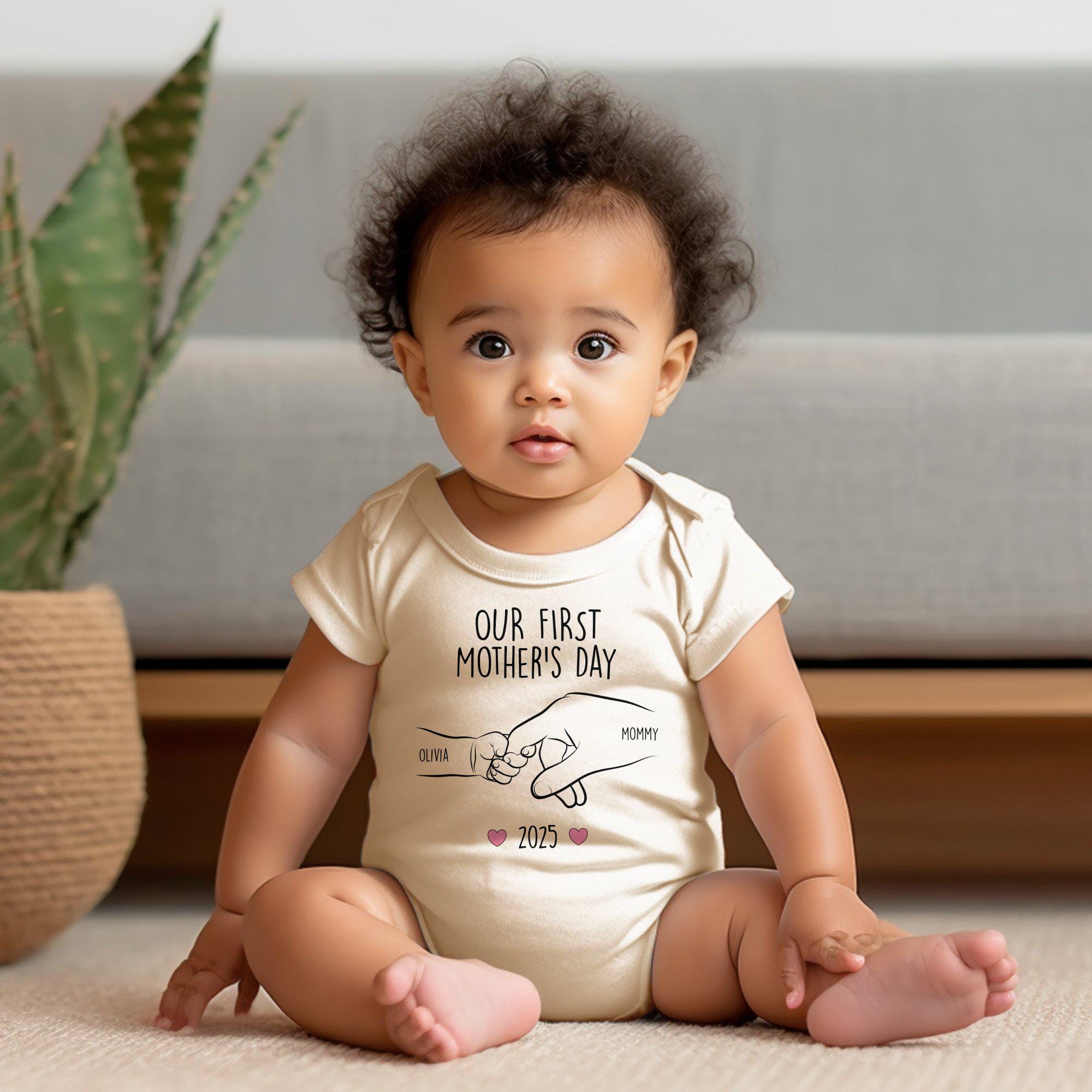 Personalized Our First Mother's Day Baby Cozy Onesie| BBcloth2216