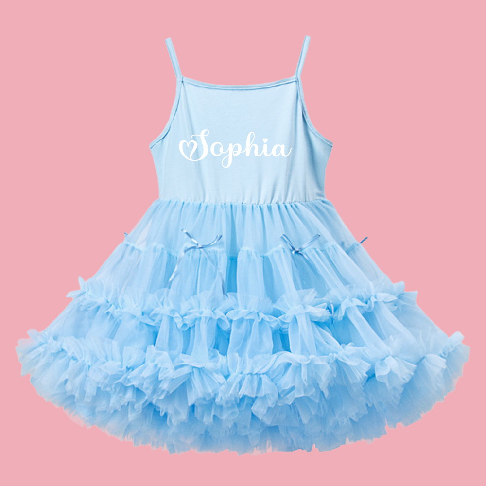 Personalized Girl Sleeveless Strap TUTU Dress| Dress41