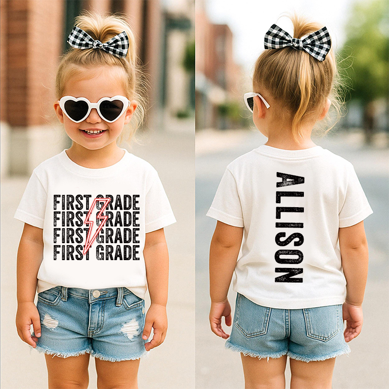 Personalized Kids Back To School Name T-Shirt| Cloth1480