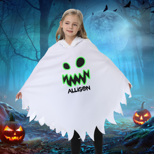 Kids Halloween Ghost Glow Costume Cloak Cape| YESHalloween01