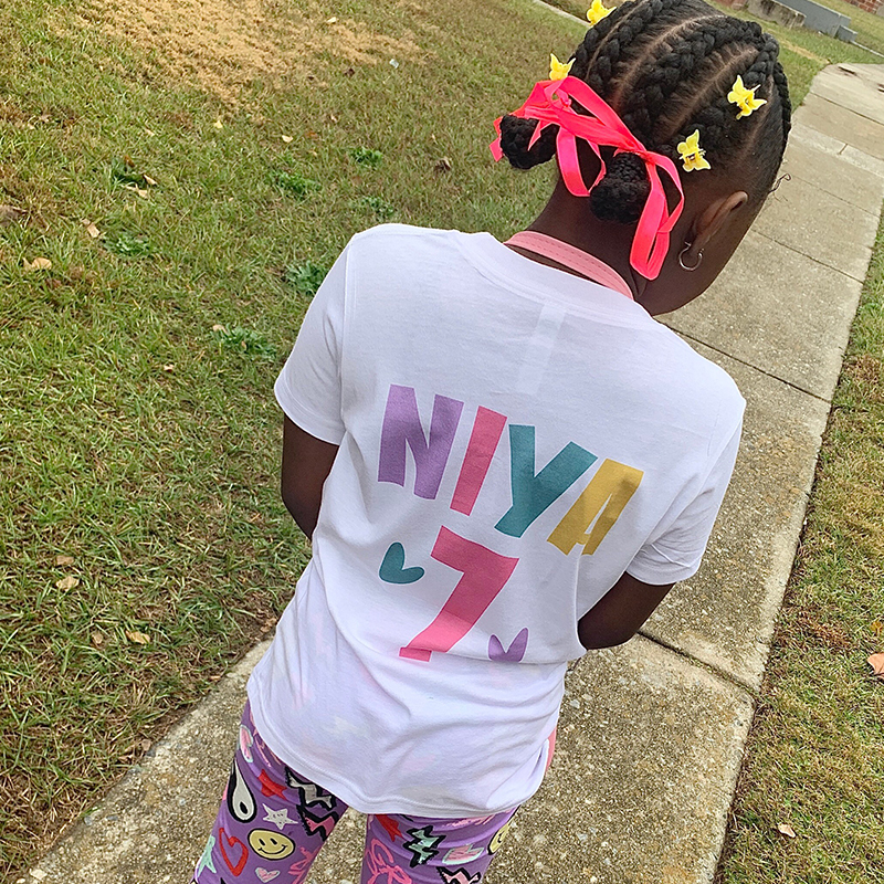 Personalized Girl Colorful Birthday T-Shirt| Cloth1473