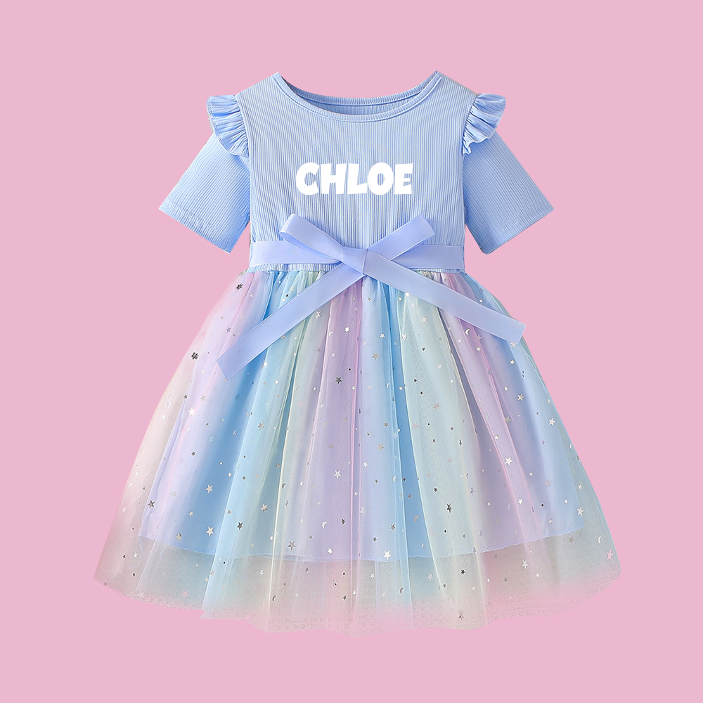 Personalized Girl Summer Rainbow Tutu Dress| Dress51