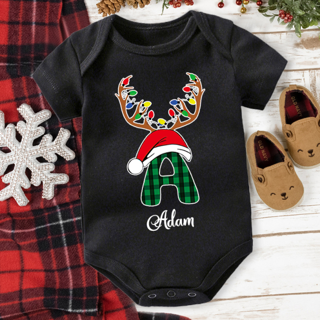 Personalized Family Christmas Monogrammed Name T-Shirt| Match0422