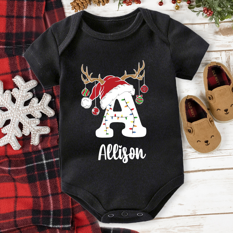 Personalized Family Christmas Monogrammed Name T-Shirt| Match0421