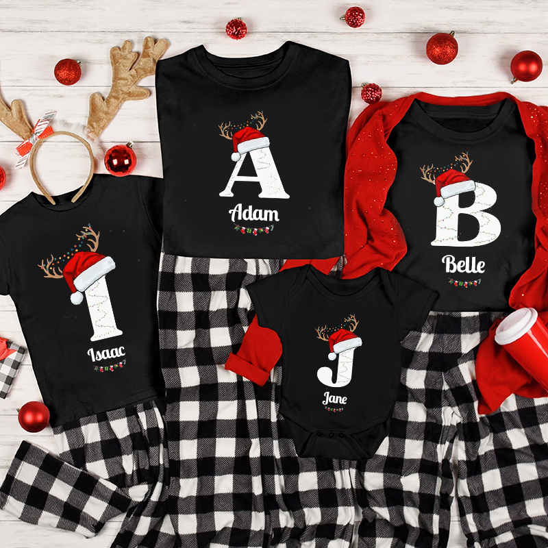Personalized Family Christmas Name T-Shirt| Match0409