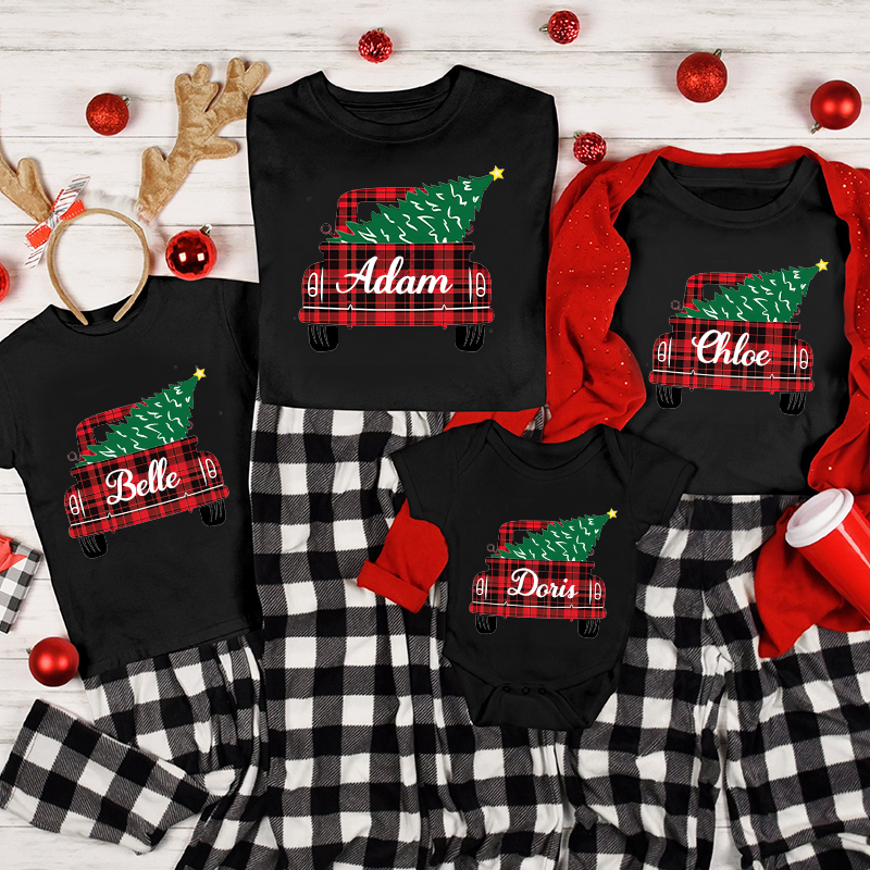 Personalized Family Christmas Name T-Shirt| Match0410
