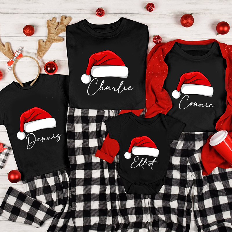 Personalized Family Christmas Monogrammed Name T-Shirt| Match0415