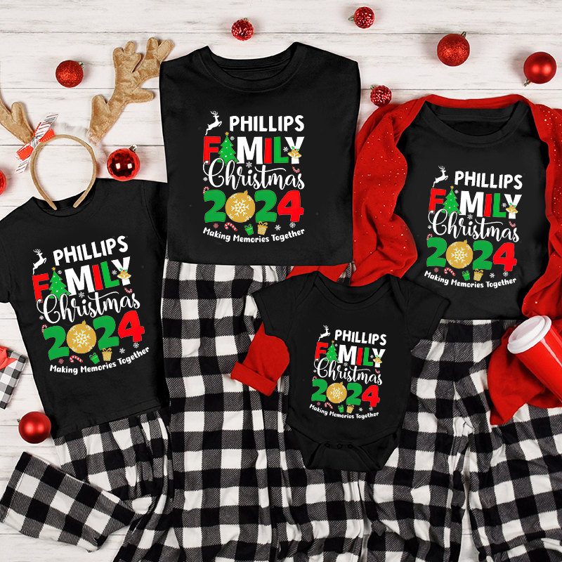 Personalised Family 2024 Making Memories Together T-Shirt| Match0405