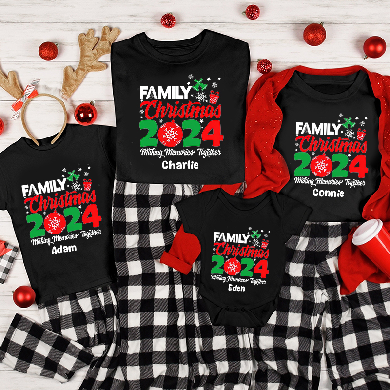 Personalised Family 2024 Making Memories Together T-Shirt| Match0406