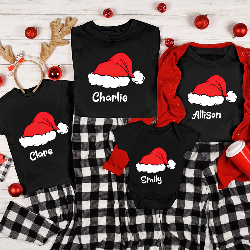 Personalised Family Christmas Name T-Shirt| Match0407
