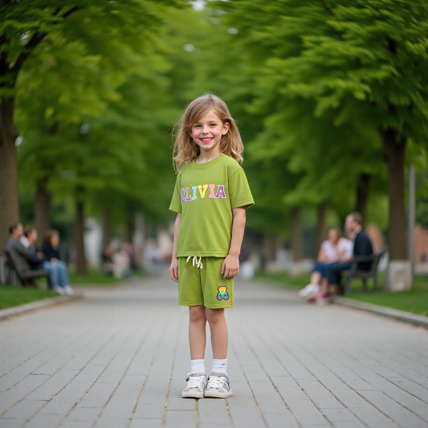 Personalized Kid Summer Hand Patch Toddler Set |Cloth218