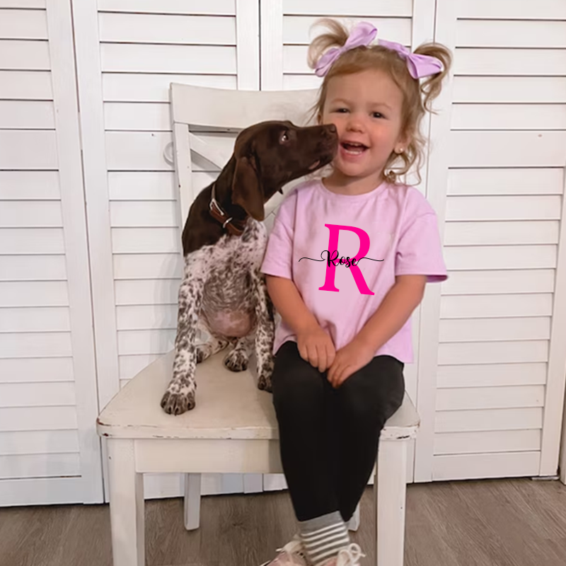 Personalized Kids Initials & Name Toddler Set | Cloth136