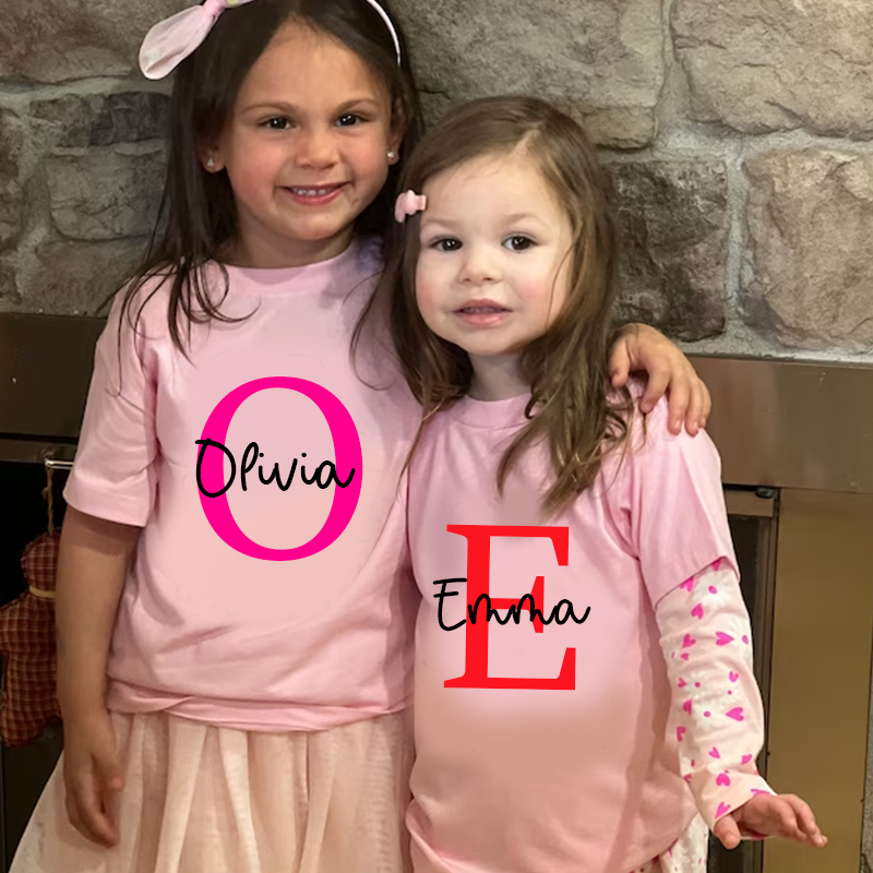 Personalized Kids Cozy Initial T-Shirt| Cloth123