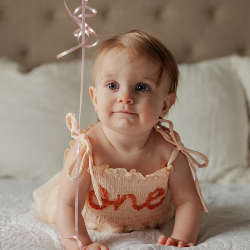 Personalized Baby Tutu Embroidered One Birthday Romper| BBCloth41
